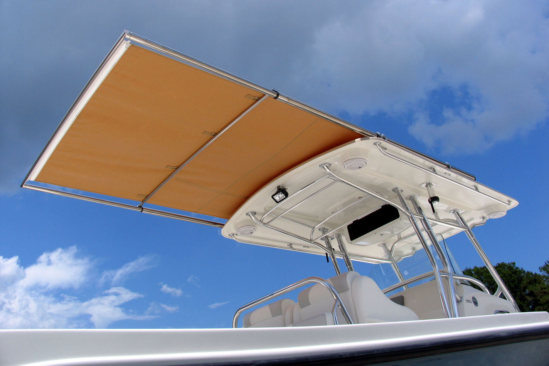 ...Manual Boat Shade is a shade system that operates manually with a simple...